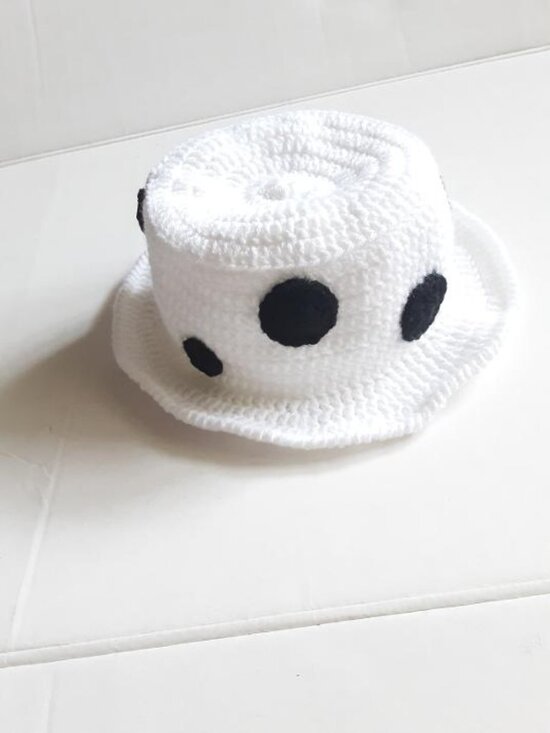 Crochet Trafalgar Law Bucket Hat, Handmade Anime Heart Pirates Jolly Roger main image 7